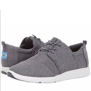 Toms Womens Shoes Del Rey Shoes Gray 10010856 Low Top Melange Canvas Size 7.5
